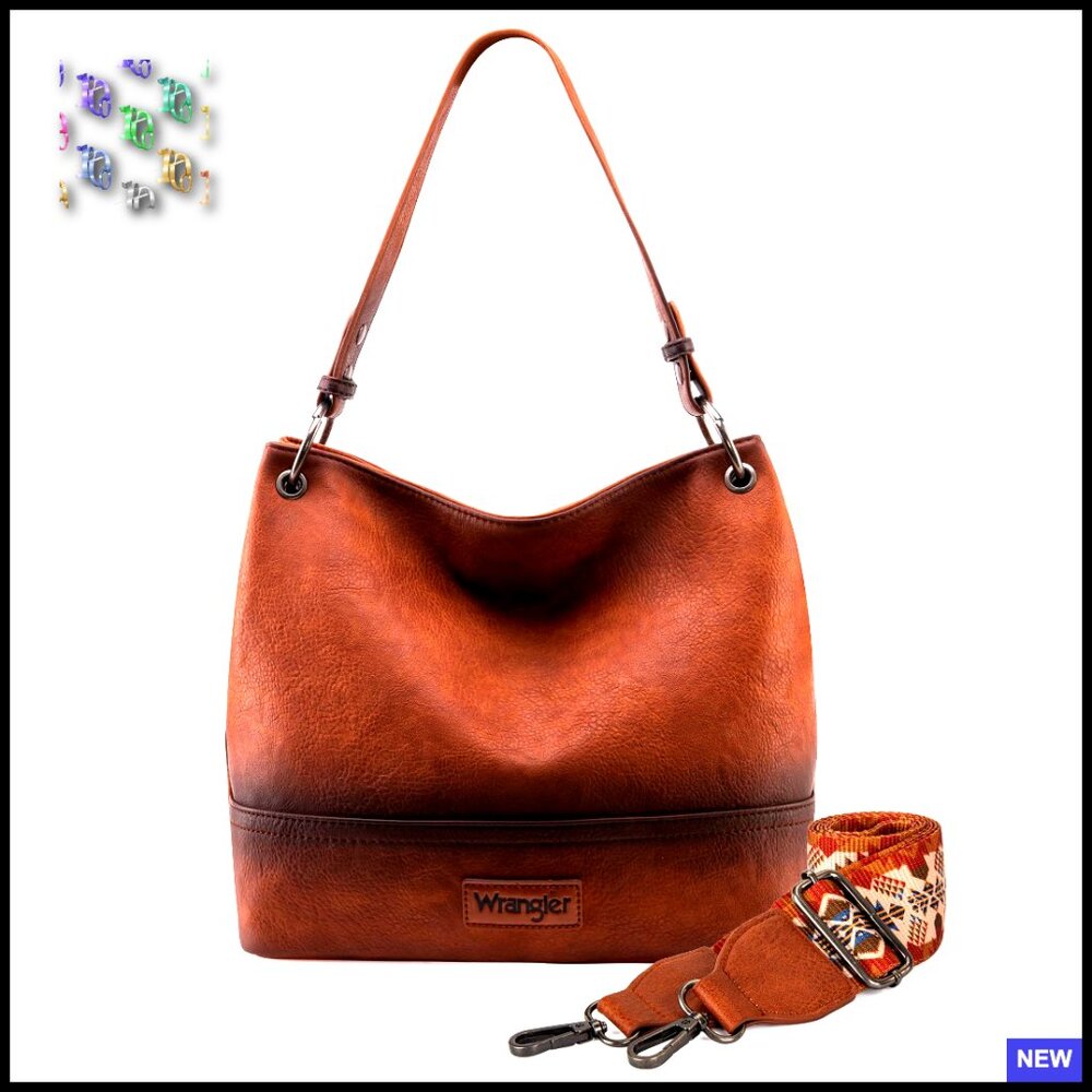 Vegan Leather Hobo Bag Vintage Chic Shoulder Crossbody Purse Removable Strap